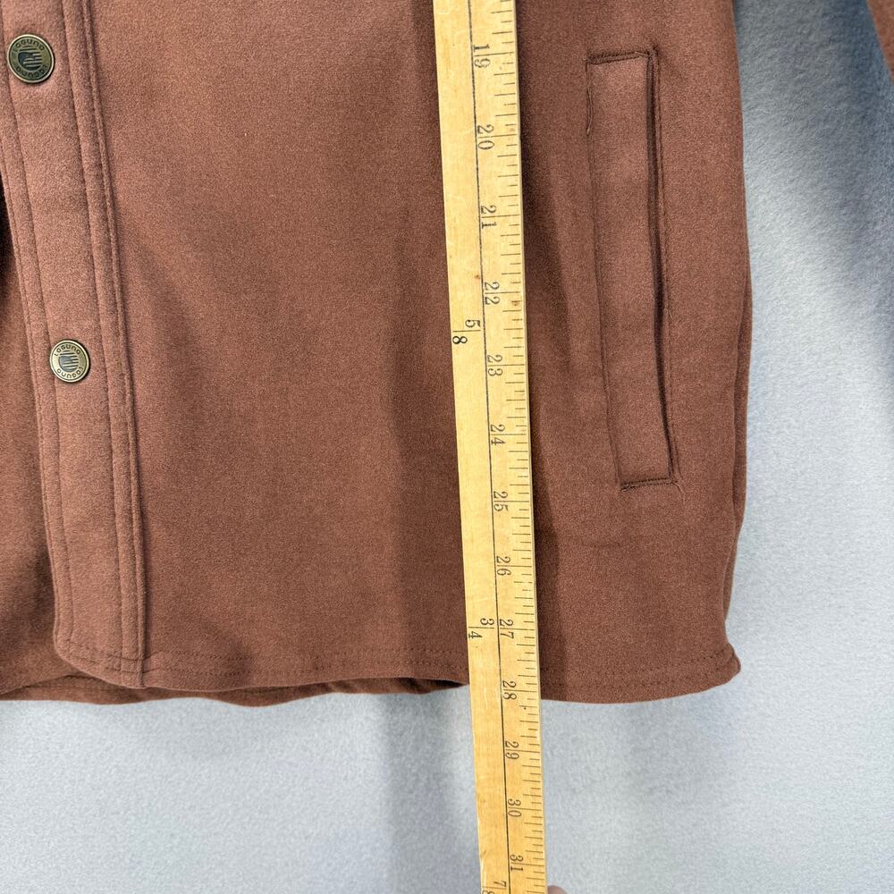 Laguna Shirt Jacket Men's M Brown Snap Front Shacket Fleece Outerwear Preppy - Picture 10 of 11